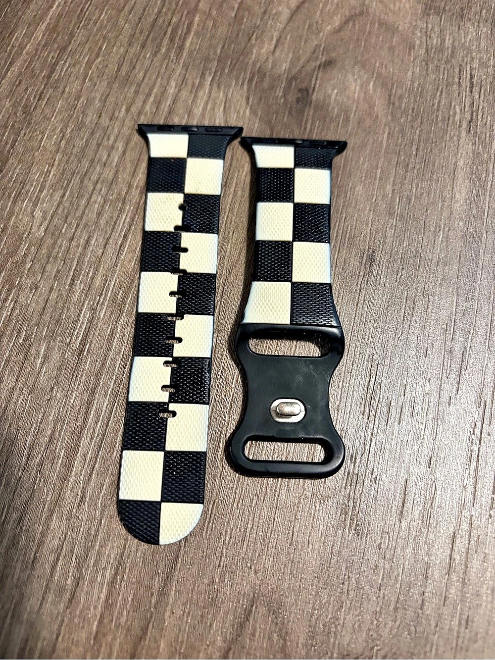 Black & White Checkered Watch Band